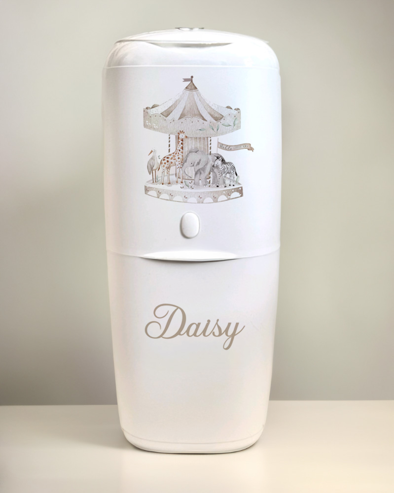 Ok Baby Bath personalised set carousal cream