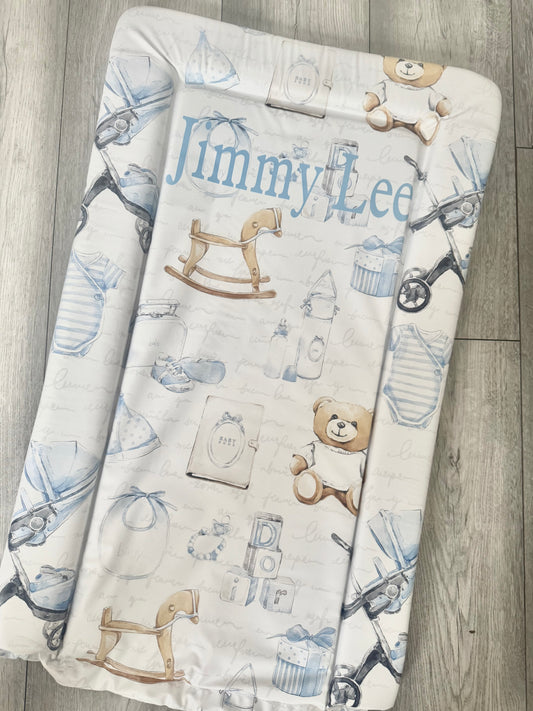 Pre printed and personalised changing mat