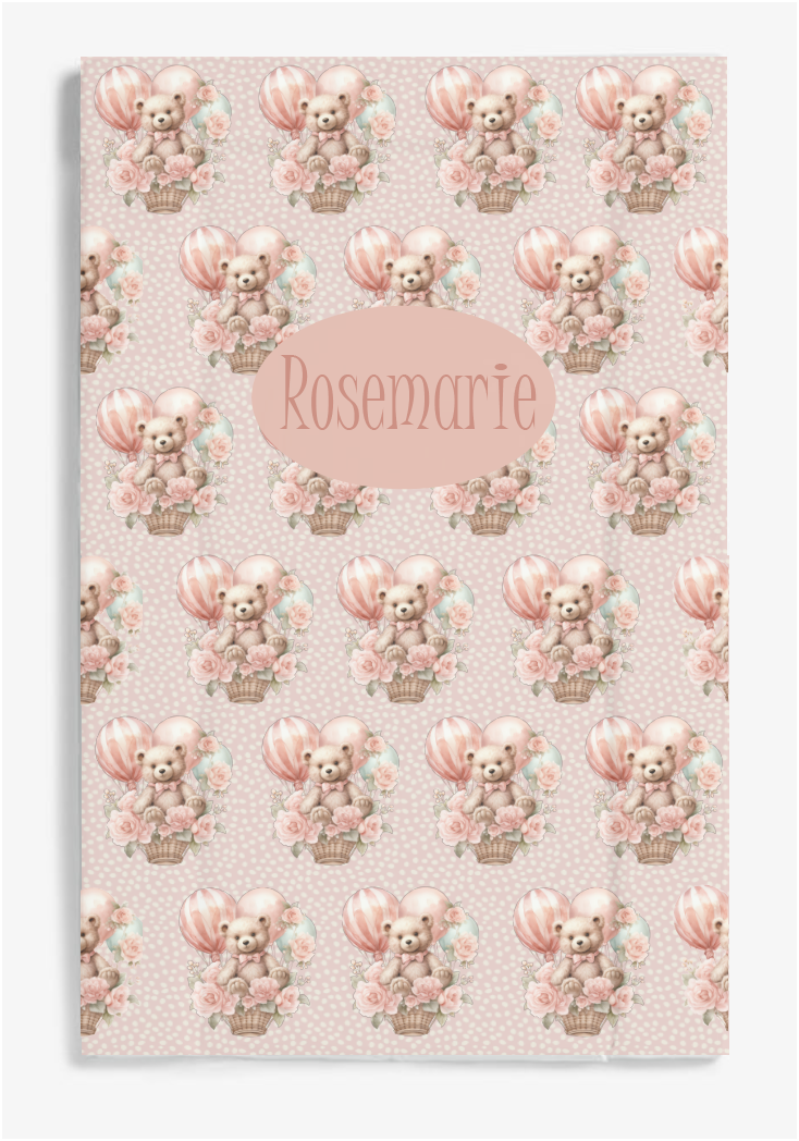 Vintage balloon bear changing mat