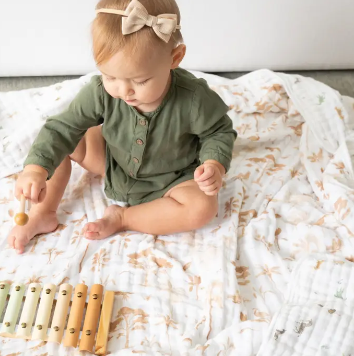 Essentials Cotton Muslin blanket safari dreams (120cm)