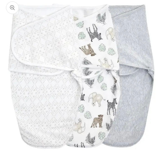 Personalised Essentials Wrap Swaddles 3 Pack