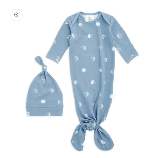 Snuggle Knit™ Newborn Gift Set Knotted Gown + Infant Hat