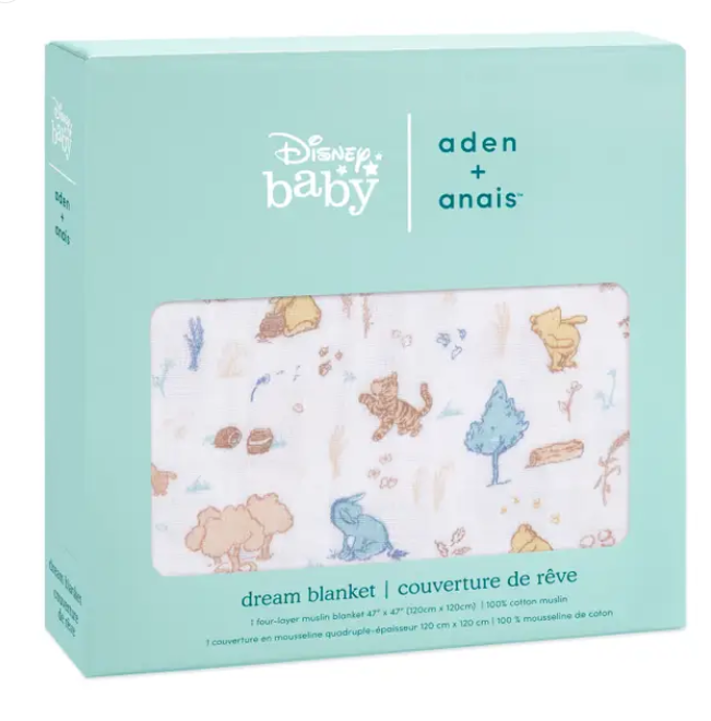 Essentials Cotton Muslin Blanket Woodland Pooh (120cm)