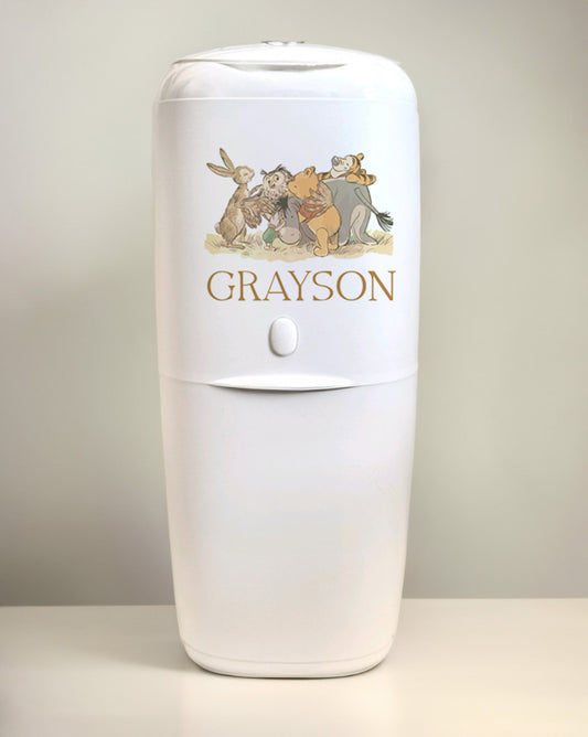 Angelcare Nappy Disposal System with 1 Refill Personalised D winnie and friends