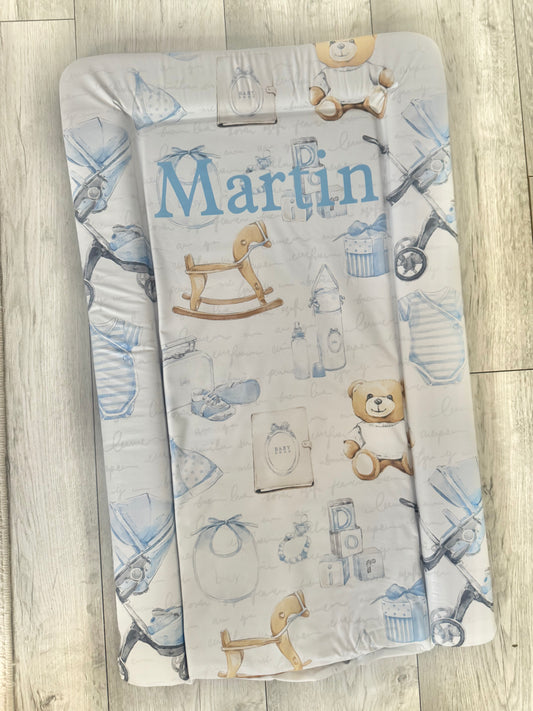 Pre printed and personalised changing mat