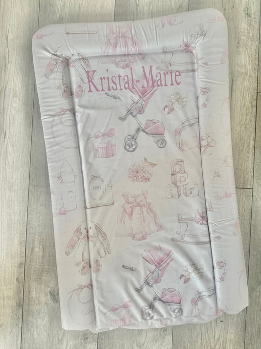 Pre printed and personalised changing mat