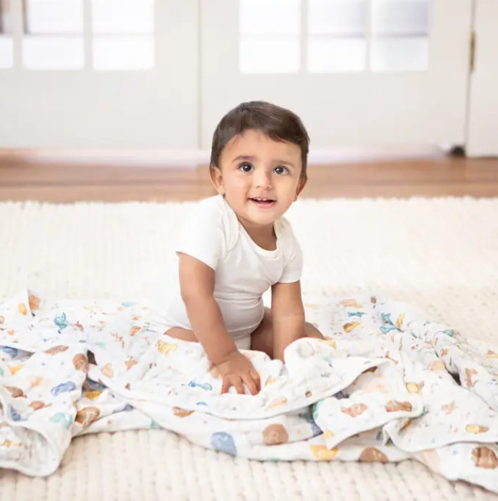 Essentials Cotton Muslin Blanket Woodland Pooh (120cm)