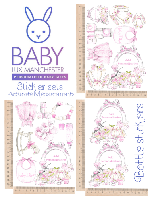 Lux pink sticker set