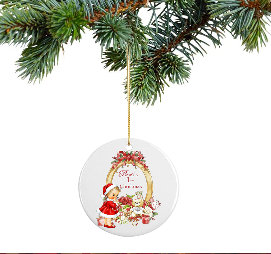 Christmas Lux Girl ornament