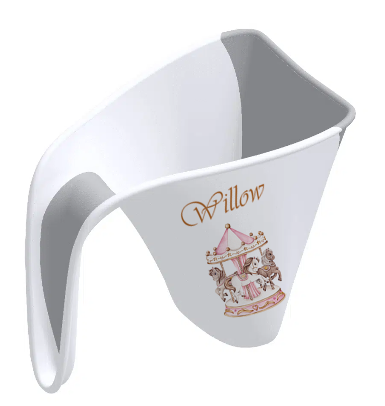 Ok baby bath personalised set Carousal Pink