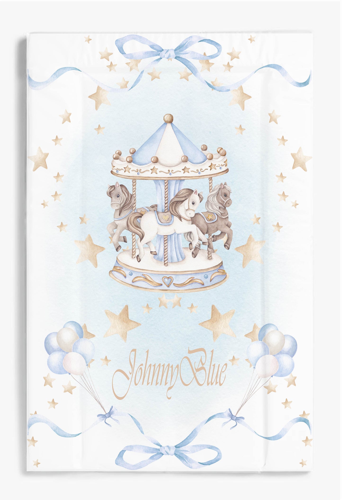 Shnuggle Personalised Bath Set Carousel Blue & Matching Items