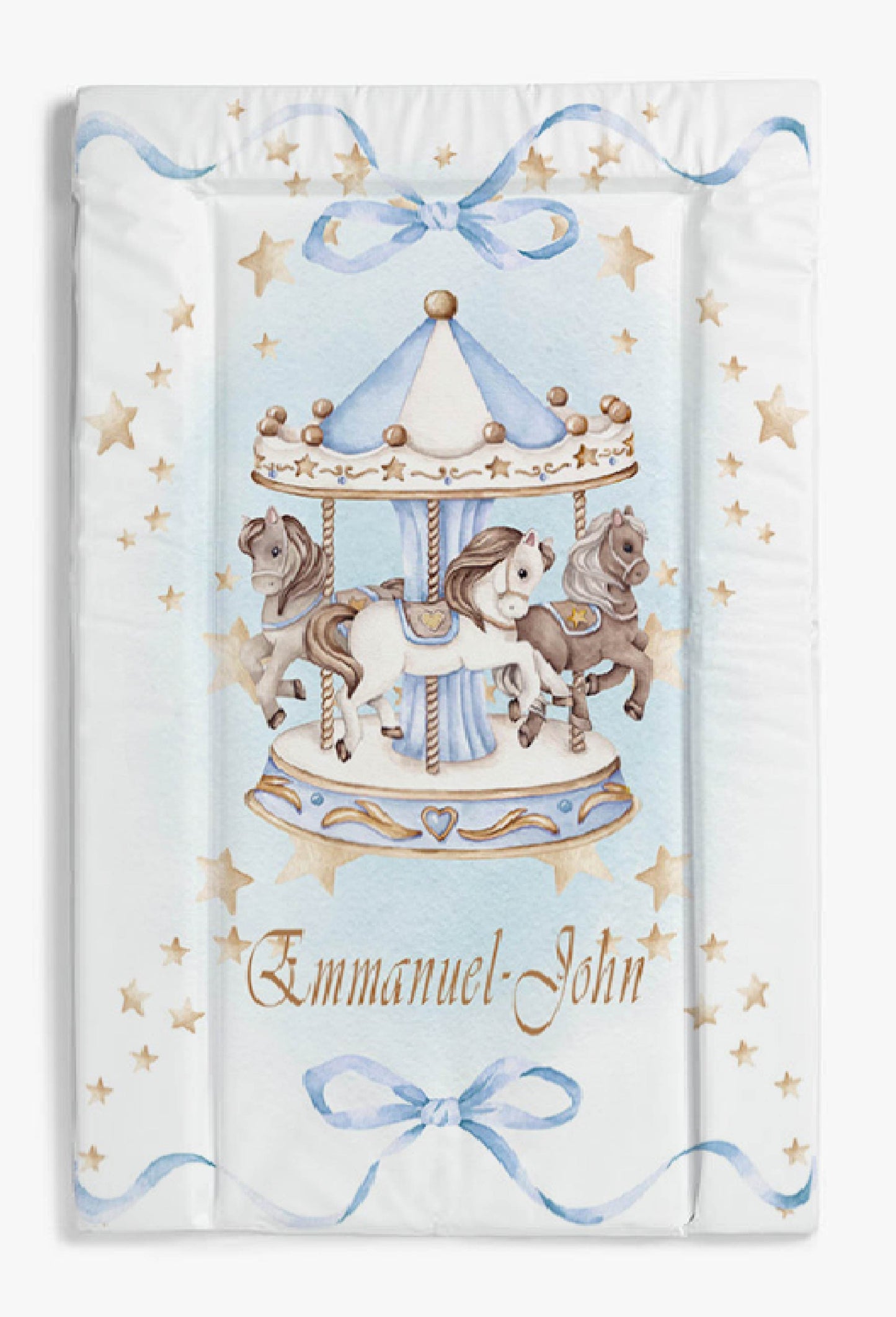 Ok baby bath personalised set Carousal Blue