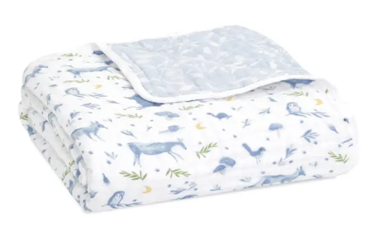 Essentials Cotton Muslin Blanket spring woodland (120cm)
