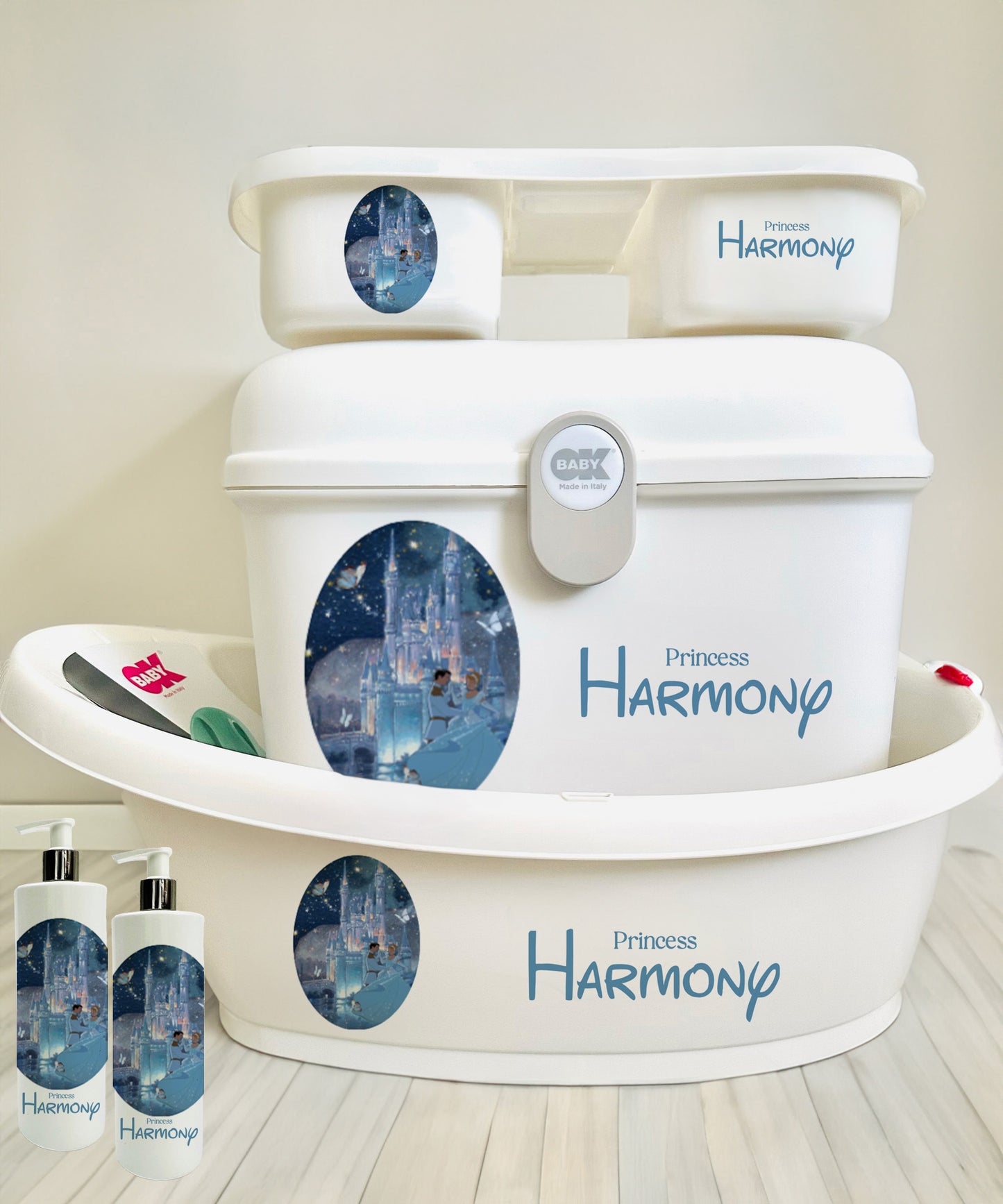 Ok Baby Personalised Disney Cinderella Bath set