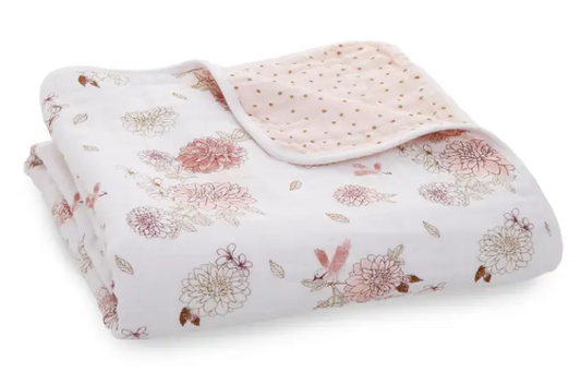 Essentials Cotton Muslin Blanket Floral (120cm)