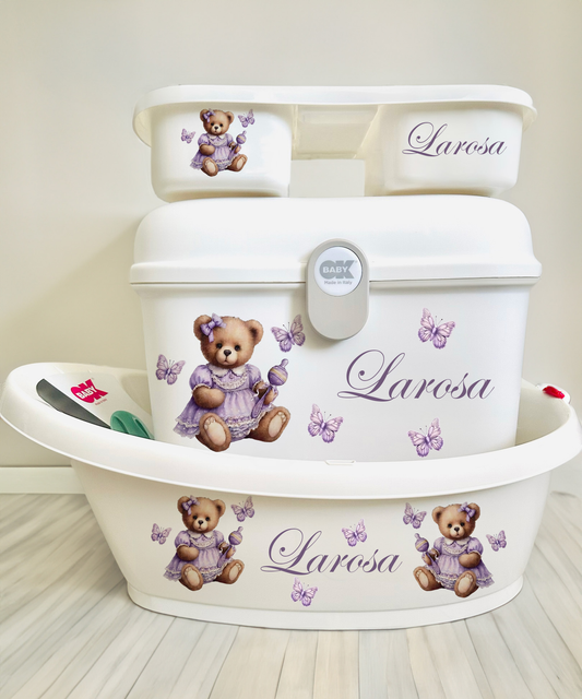Ok baby bath personalised Purple Bear