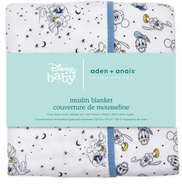 Essentials Cotton Muslin Blanket mickey stargazer (112cm)