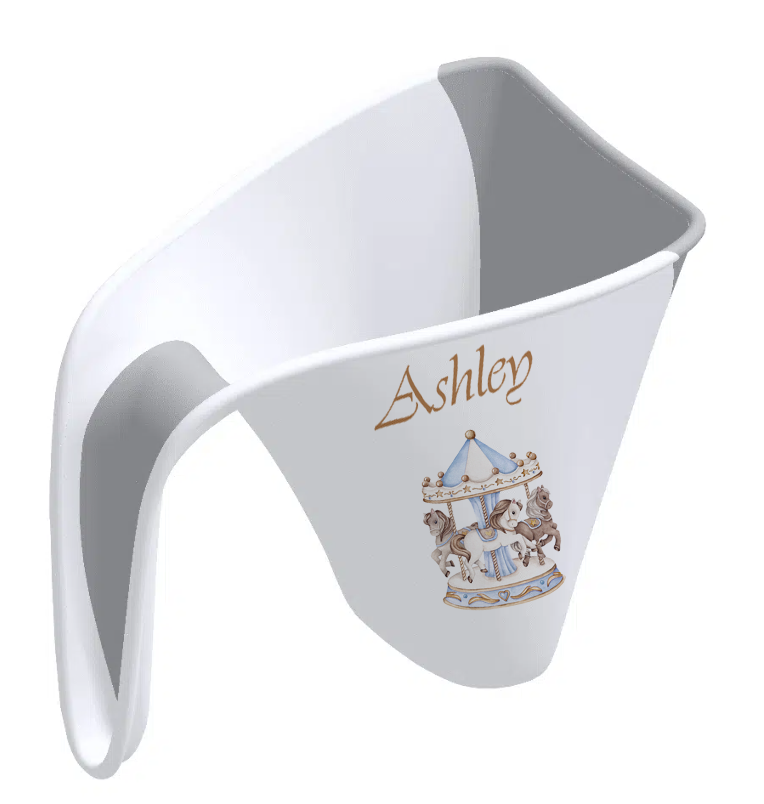 Ok baby bath personalised set Carousal Blue