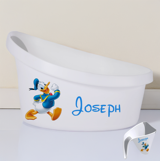 Toddlers shnuggle Personalised bath set Disney Donald Duck 12-4 years