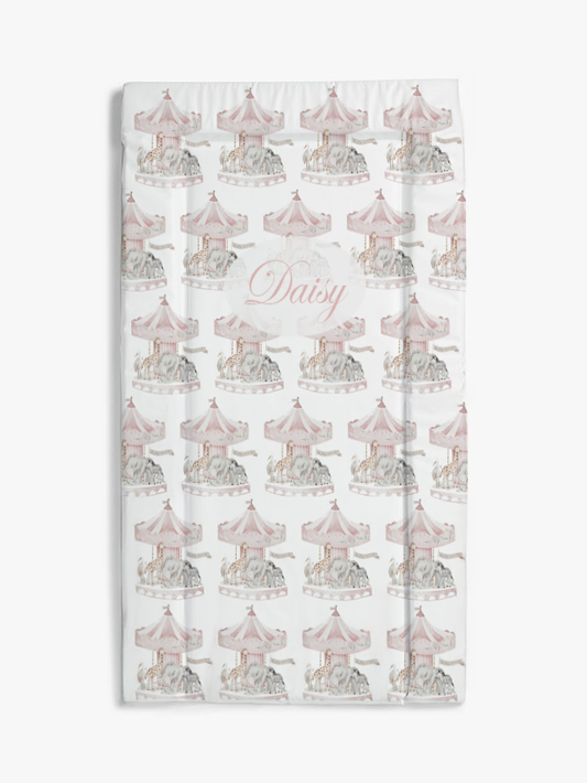 Carousal pink changing mat