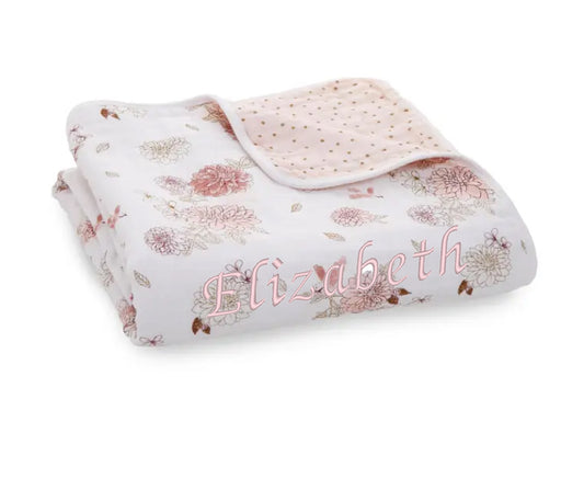 Essentials Cotton Muslin Blanket Floral (120cm)