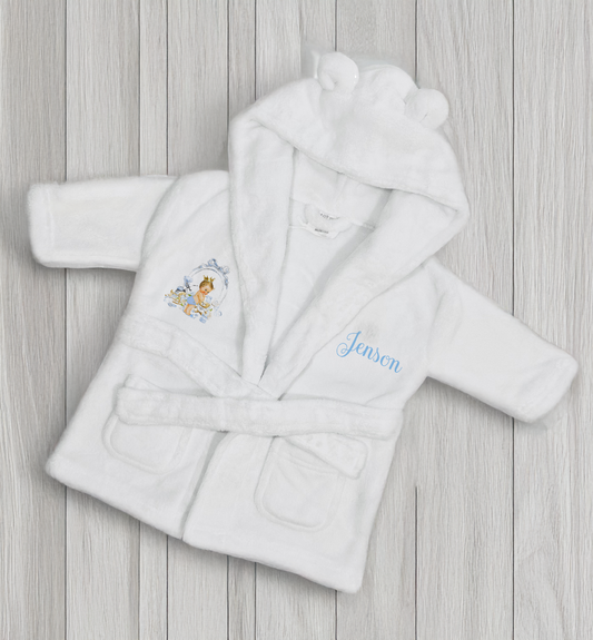 Lux blue blond hair baby robe