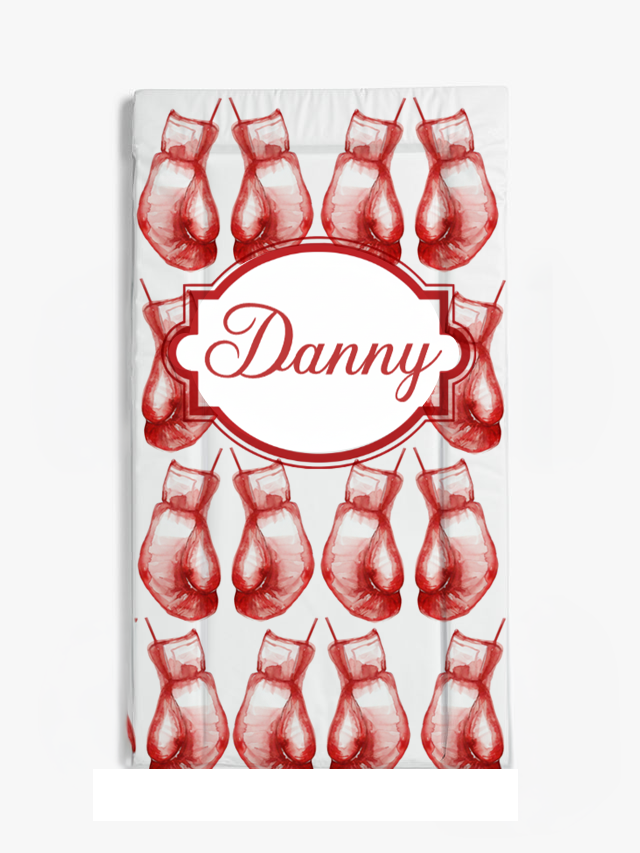 boxing glove red changing mat
