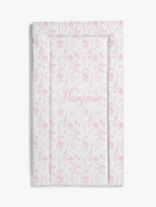 Shnuggle bath personalised set toile Pink saffari