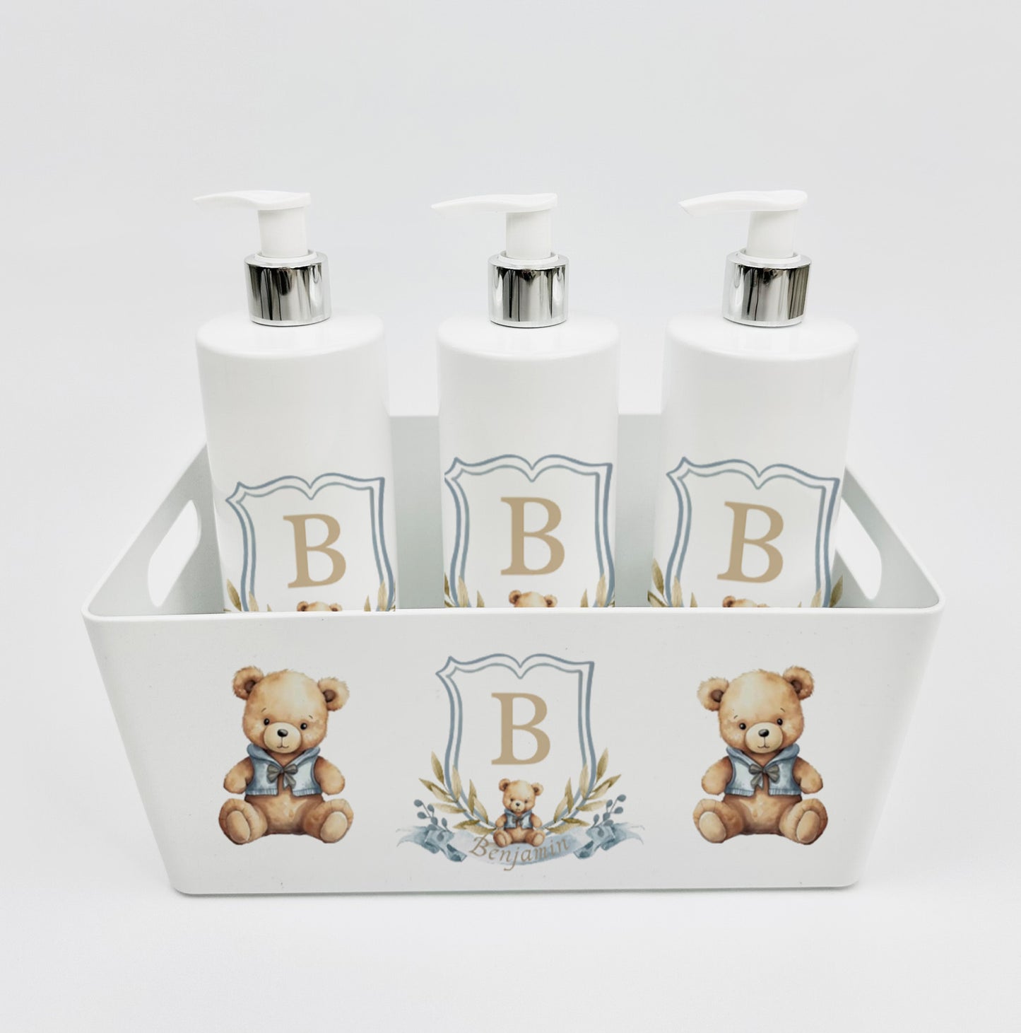 Aqua scale & Ok Baby Bath Set Crest bear
