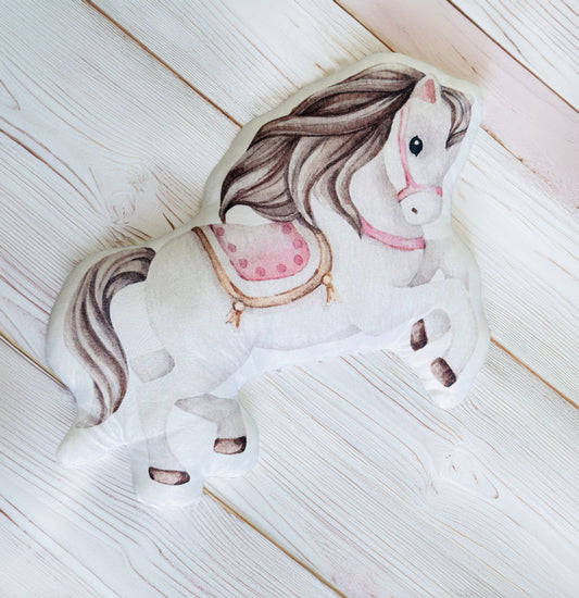 3d cuddle cushion horse pink