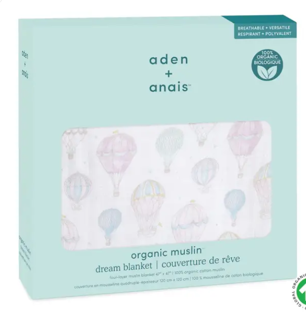 Essentials Cotton Muslin Blanket above the clouds (120cm)