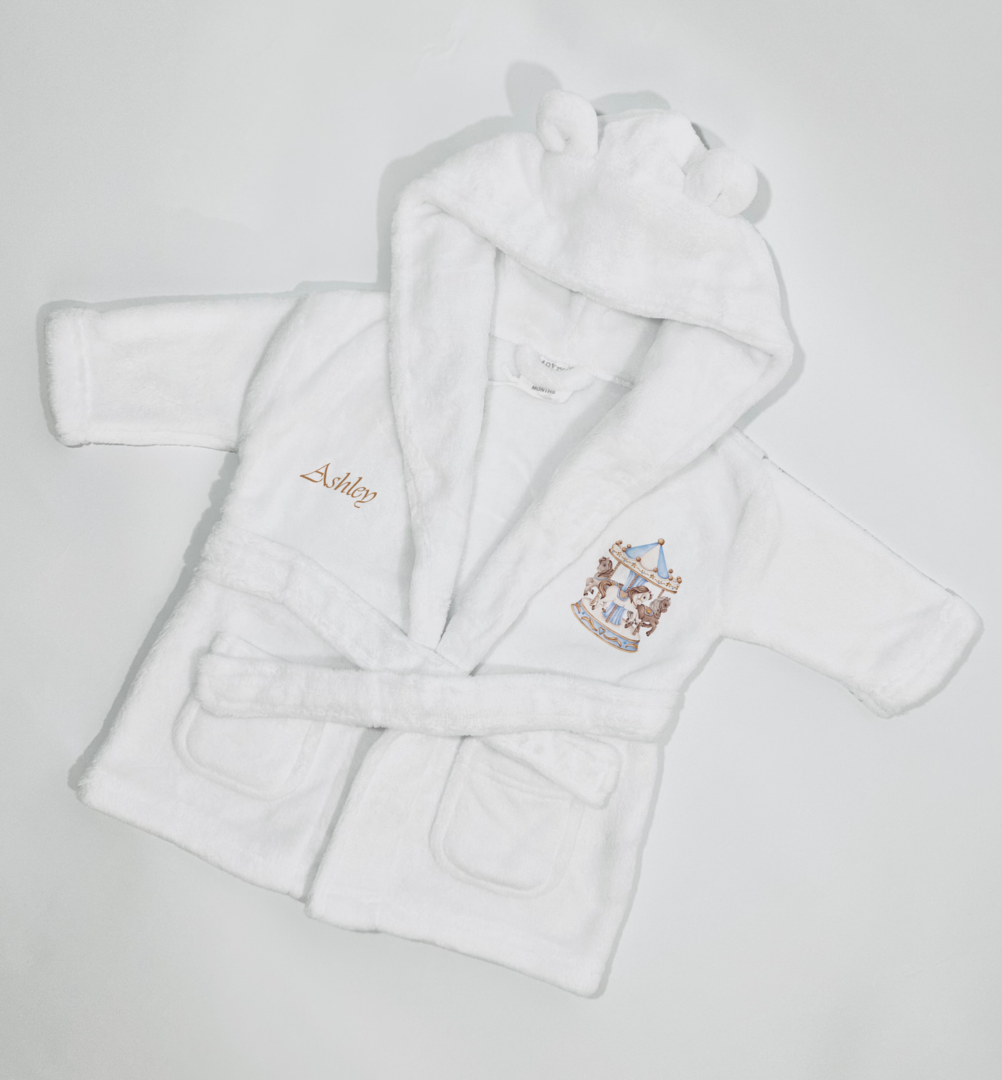 Ok baby bath personalised set Carousal Blue
