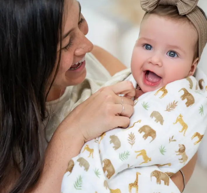 Essentials Cotton Muslin Blanket saffari (112cm)