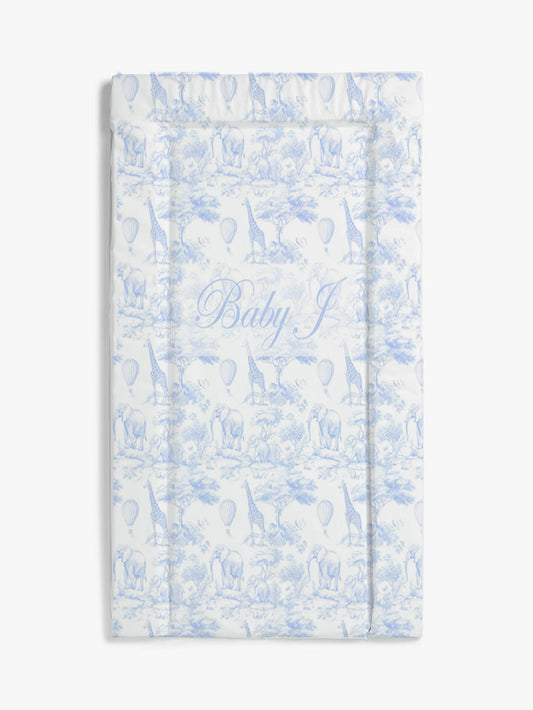 Shnuggle bath personalised set toile blue saffari