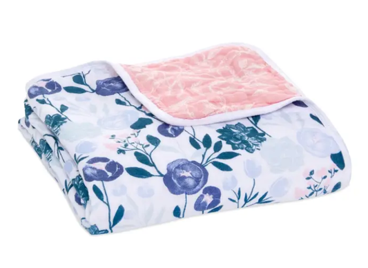 Essentials Cotton Muslin Blanket flowers bloom (120cm)