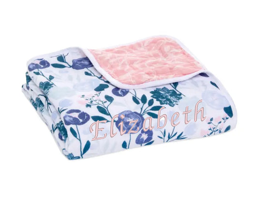 Essentials Cotton Muslin Blanket flowers bloom (120cm)