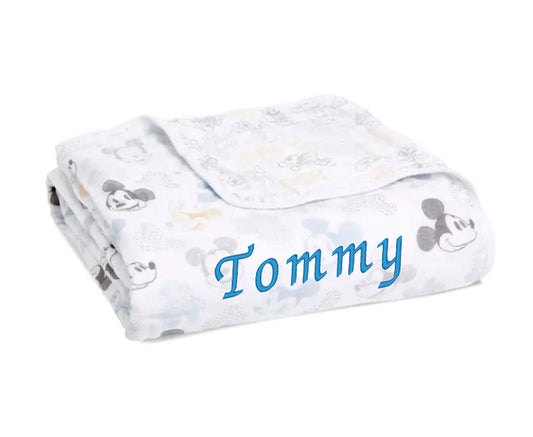 Essentials Cotton Muslin Blanket mickey mouse + minnie mouse(120cm)