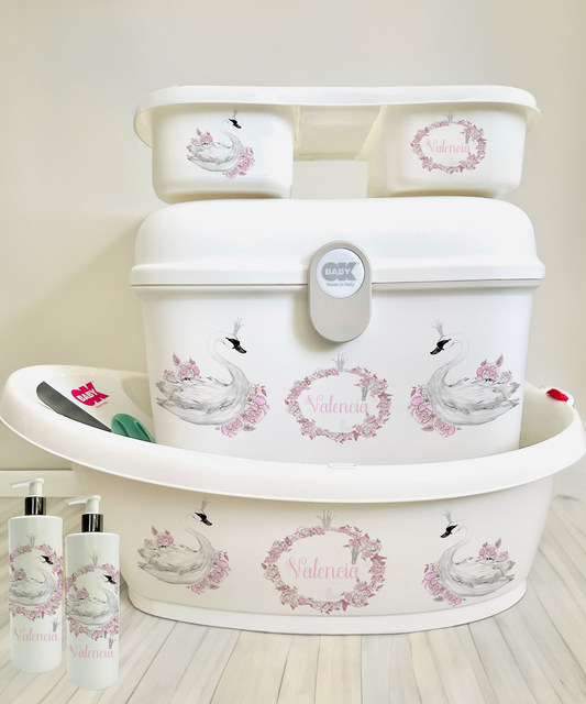 Ok Baby Personalised Swan Bath set