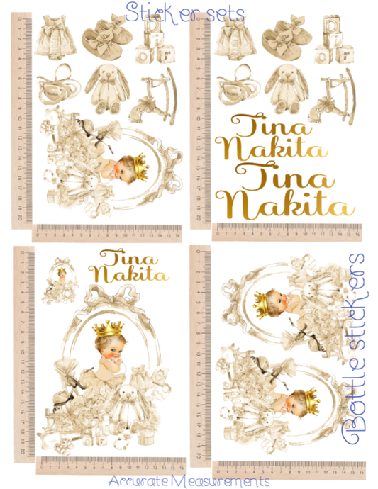 Lux Gold blond Baby sticker set