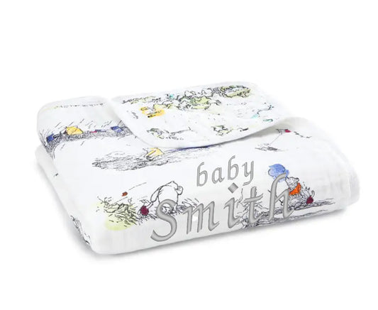 Essentials Cotton Muslin Blanket Pooh Bear (120cm)