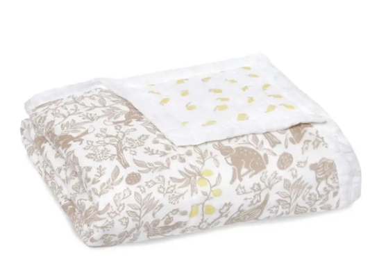 Essentials Cotton Muslin blanket natural woodland Luxury(120cm)