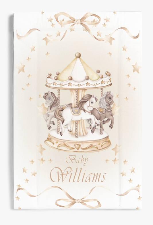Shnuggle Personalised Bath Set Carousel Cream & Matching Items