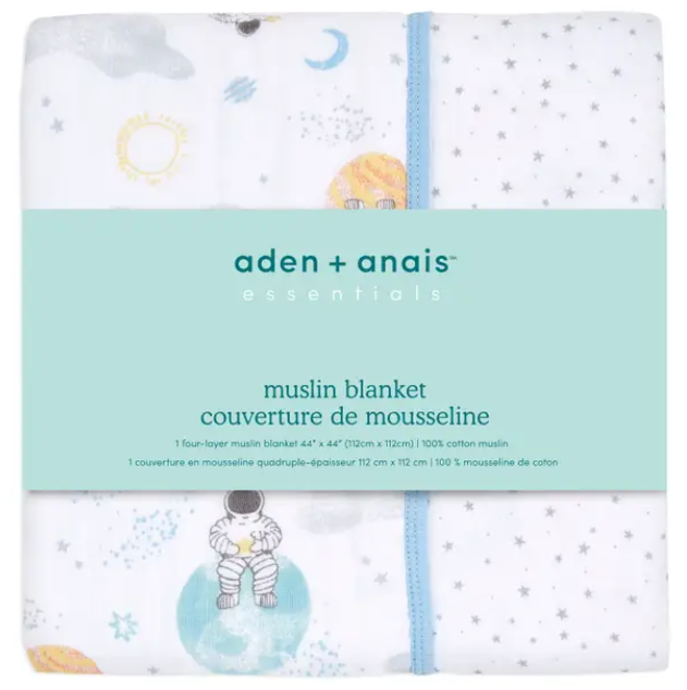 Essentials Cotton Muslin Blanket astronaut (112cm)
