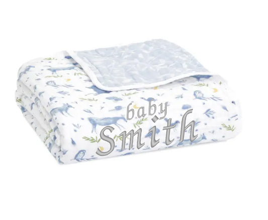 Essentials Cotton Muslin Blanket spring woodland (120cm)