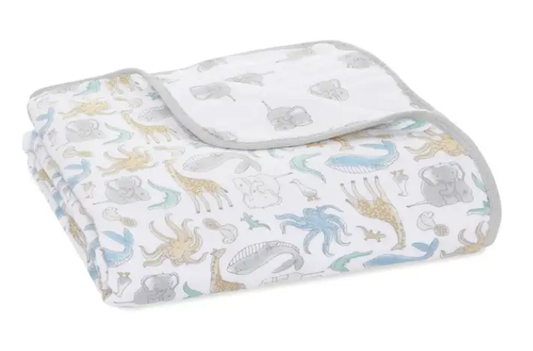 Essentials Cotton Muslin Blanket natural history (112cm)
