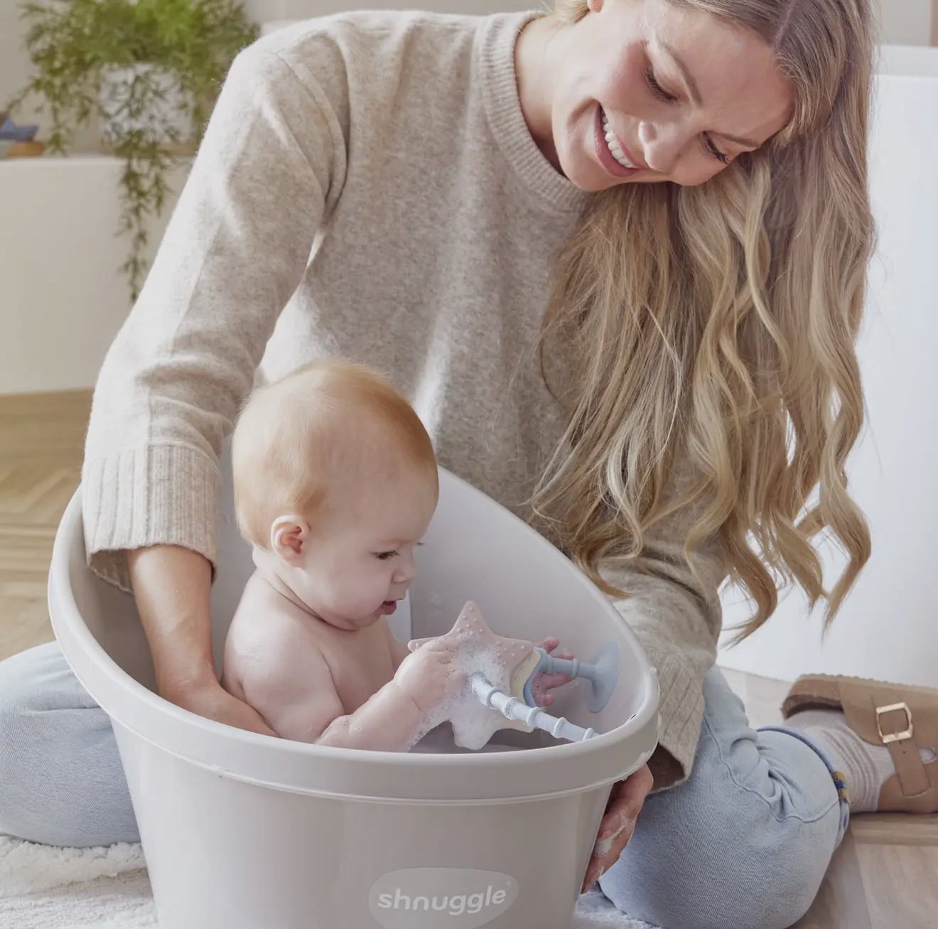 Shnuggle Baby Taupe Bath Care Set