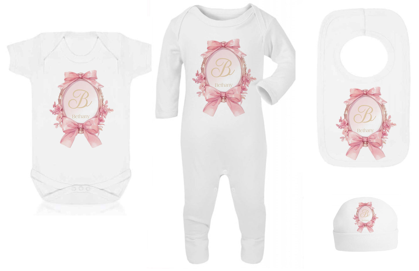 Shnuggle bath personalised set monogram ballerina