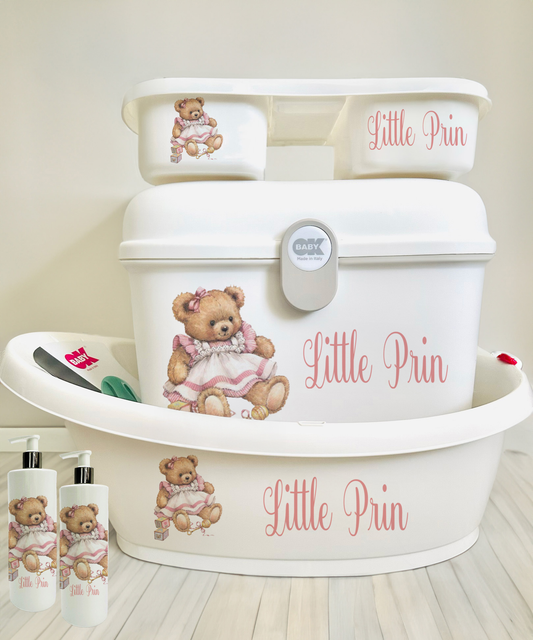 Ok Baby Personalised Vintage Bear Bath Set