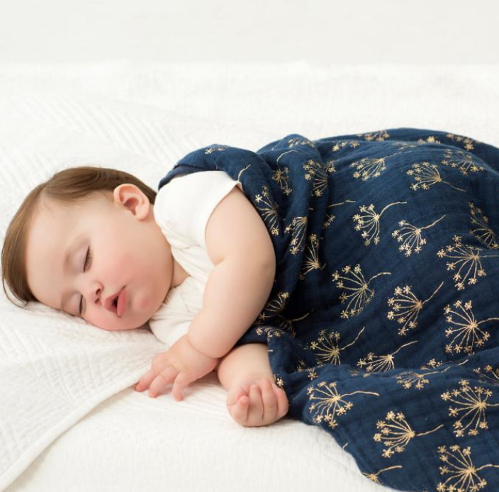 Essentials Cotton Muslin Blanket gold deco Luxury (120cm)