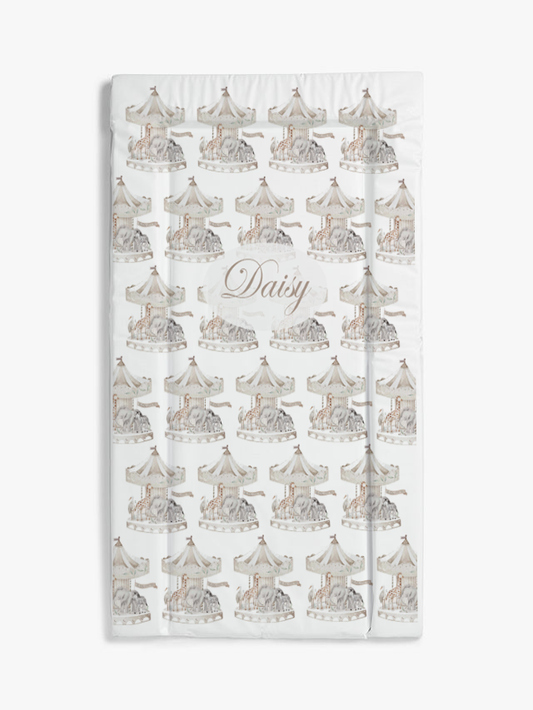 Carousal cream changing mat